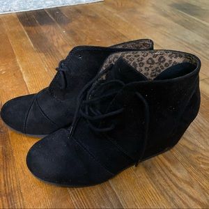 3 PAIRS black heels/boots